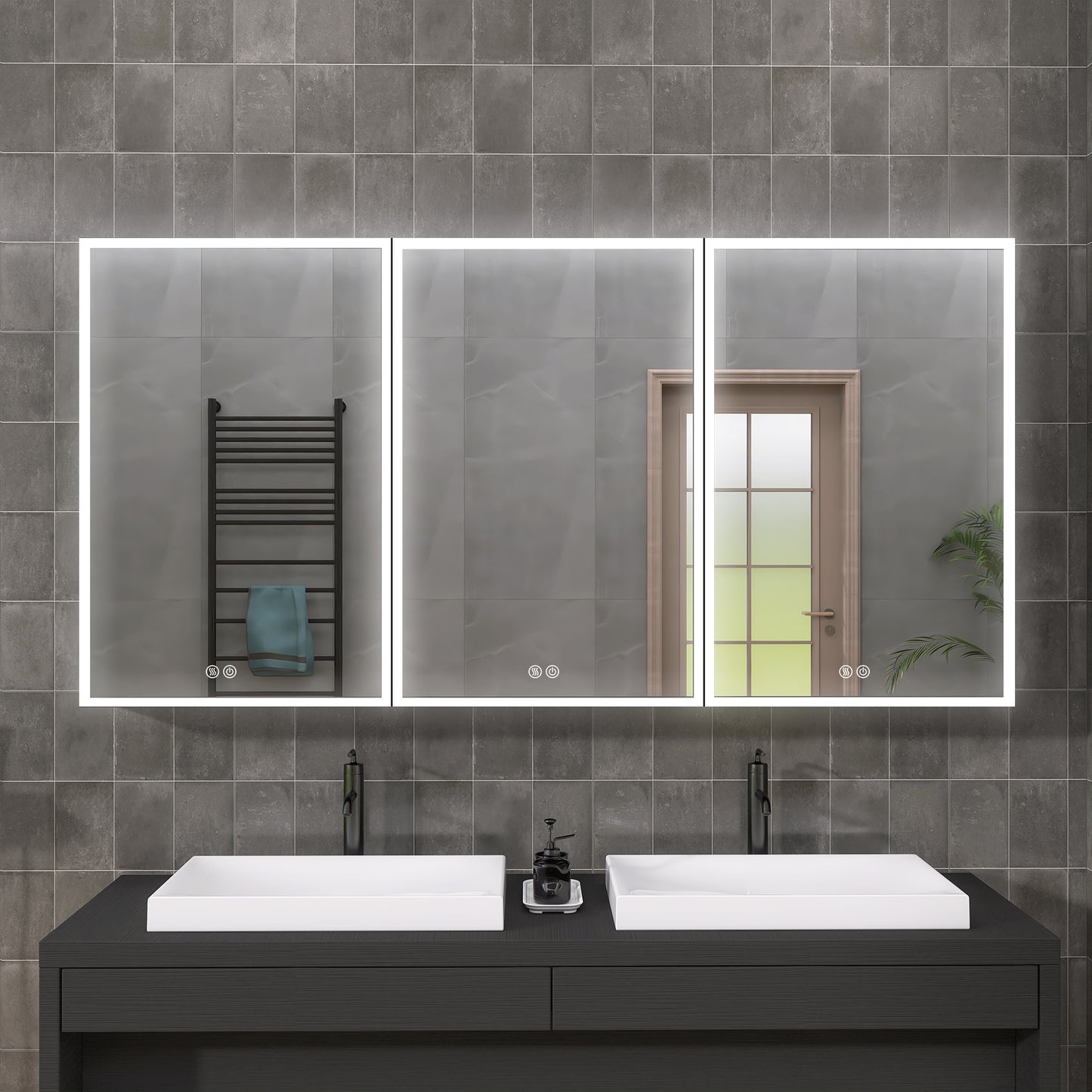 Trifecta LED Storage Mirror