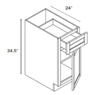 Single Drawer Single Door Base Cabinet
