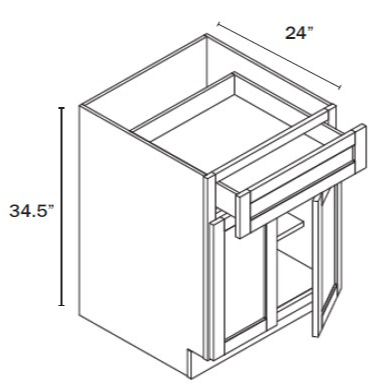 Single Drawer Double Door Base Cabinet