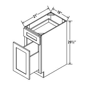 Two Drawer Base Cabinet
