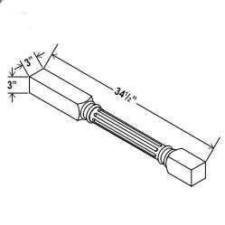 Fluted Decorative Leg