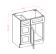 Vanity Sink Base Cabinet with Right Side Drawers