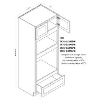Single Oven Microwave Seperate Cabinet