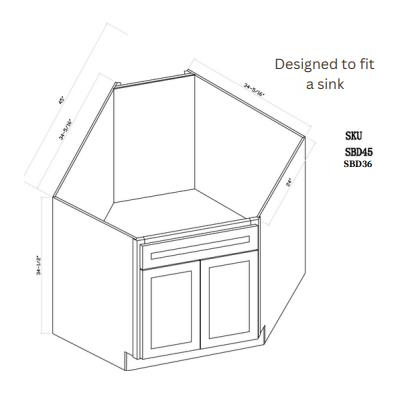 Sink Diagonal Base Cabinet
