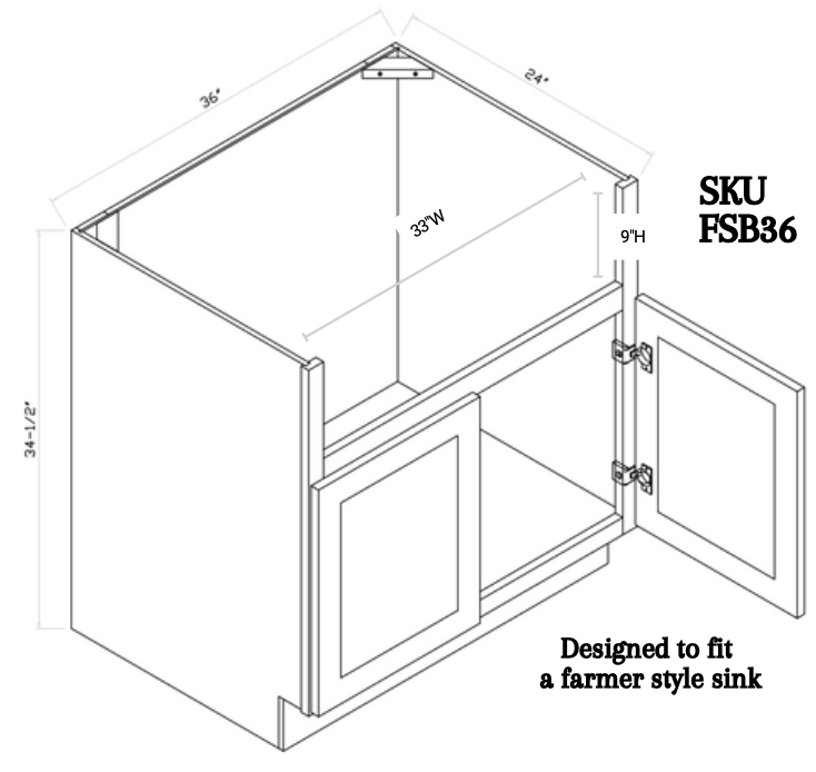 Farmer Sink Base Cabinet