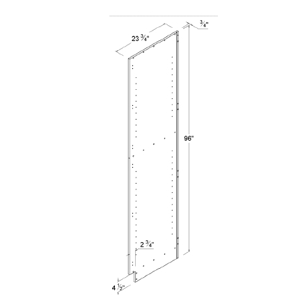 Finished Right Side Panel for Pantries and Ovens