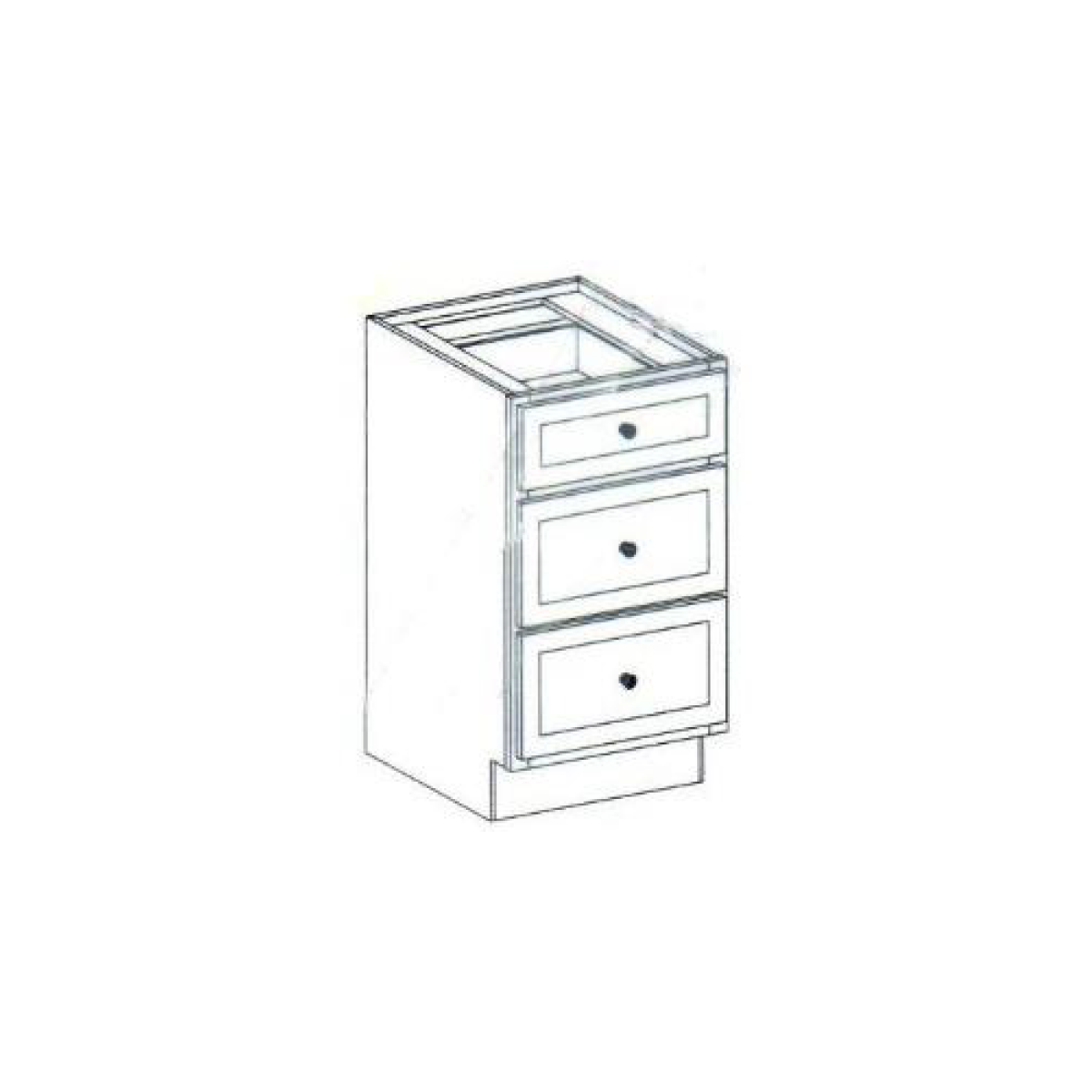 Vanity Base with Three Drawers