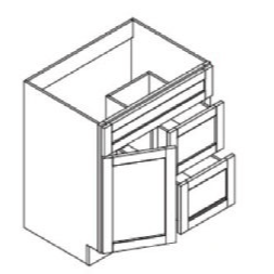 Vanity Sink Base Cabinet with Right Side Drawers