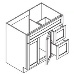 Vanity Sink Base Cabinet with Right Side Drawers