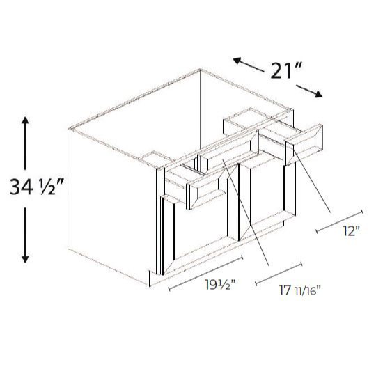 Vanity Sink Base Cabinet with Drawers