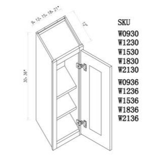 36''H Wall Cabinet Single Door