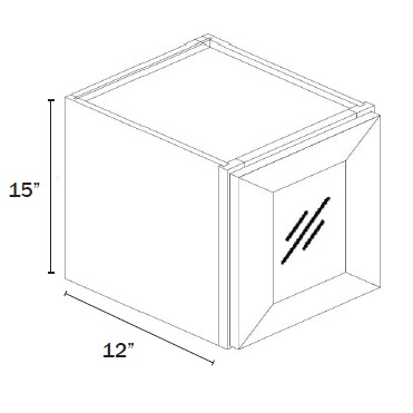 Single Door Bridge Wall Cabinet Glass Door