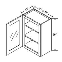 30''H-Wall Glass Door Cabinet