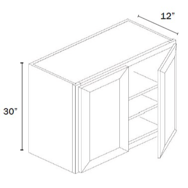 30''H Wall Cabinet Double Door