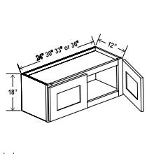 Bridge Wall Cabinet Glass Door