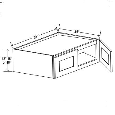 15''H-Wall Refrigerator Cabinet