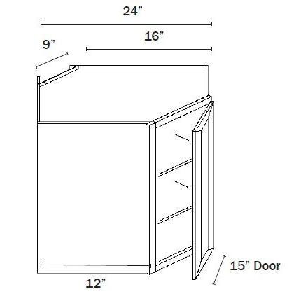 Wall Diagonal Cabinet
