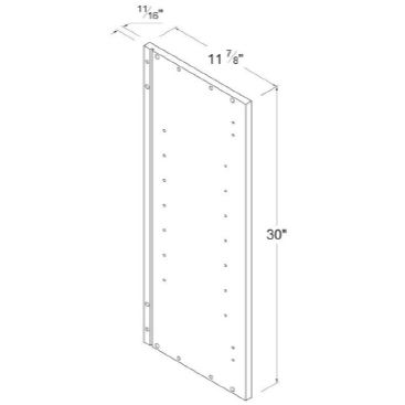 Finished Side panel for 30"H Wall cabinets