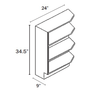 Base End Shelf Cabinet